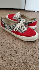 USED Vans Era 95 DX x Fear of God Collection 2 FOG Red 2017 black cream 12
