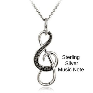 Womens Music Charm Note Pendant Necklace Cz Music Pendant Necklace Jewelry Gift