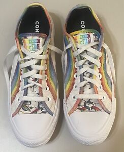Women’s CONVERSE Rainbow Shoes Size 10 FREE SHIPPING
