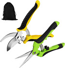 New Listing2-Pack Stainless Steel Pruning Shears: Garden Clippers with Storage Bag
