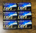 Lot of 6 FUJI DR-II High Bias 90 Type 2 Blank Cassette Tapes 90 Minutes Sealed
