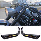 Axe Side Mirrors + LED Turn Signal Light For Harley 883 Breakout FatBoy FatBob (For: Harley-Davidson Breakout)