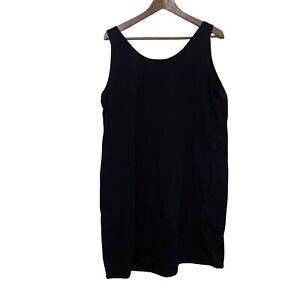 Fresh Produce Black sleeveless Tank Dress size XL pocket cotton