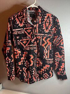 vintage Frontier Series womens size M Aztec Southwestern Button Shirt