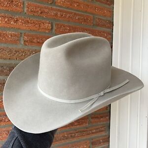 Vintage Stetson 6X Rancher Mist Grey Cowboy Hat Size 7 1/4