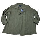 Linda Allard ELLEN TRACY Olive Green Blazer Wool Linen Blend Size 16 NWT