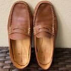 Sandro Moscoloni Shoes Mens 11 D Santee Tan Leather Slip-On Casual Loafers Plush