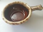 Vintage Hull Pottery Ovenproof Brown Drip Chili Soup Bowl with Handle