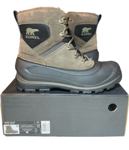 Sorel Buxton Lace Men’s Brown/Black Waterproof  Winter Snow Boots Size 12
