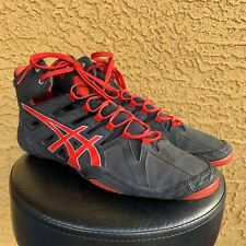 Asics Omniflex Attack Mens Size 11.5 Wrestling Shoes Black Red Athletic J400Y