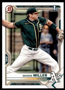 2021 Bowman Draft Base #BD-85 Mason Miller - Oakland Athletics