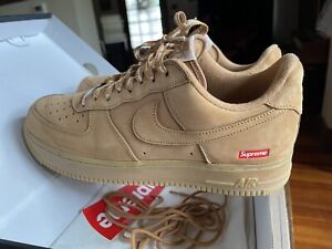 Size 10.5 - Nike Air Force 1 Low SP x Supreme Wheat 2021 - DN1555-200