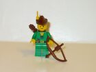 Lego Castle Classic Forestmen green torso yellow plume brown bow figure hat 6066