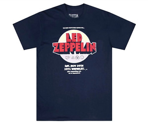 Rock Band Led Zeppelin Short Sleeve Graphic 1971 Wembley T-Shirt New