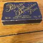 Vintage Patricia Silk Dressmakers Pins cardboard box  with sewing pins