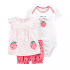 Carter's  Baby Girl's 3-Piece Strawberry Little Short Set     9M