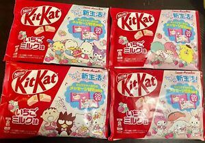 Nestle KitKat Japan × Sanrio characters collab. Strawberry Milk Flavor. 2 Bags