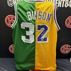 Magic Johnson Larry Bird Signed Jersey Autographed Lakers Celtics Beckett BAS