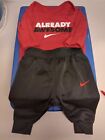 nike boys outfit size 3 months baby LS Bodysuit and Joggers