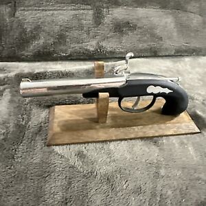 MODERN TABLE LIGHTER DERRINGER GUN VINTAGE Metal CIGARETTE LIGHTER