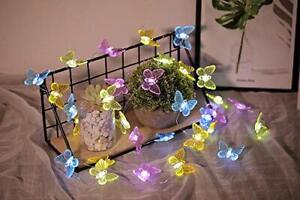 Joyathome Outdoor Solar String Lights Butterfly Decorative Fairy Lights,