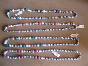 Lot of 4 Stone Bead Necklaces, 30