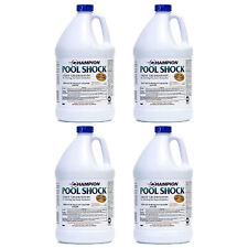 Champion Pool Shock Liquid Chlorinator for Pool Water Disinfection (4 Pack)