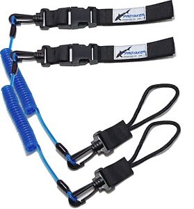 PROYAKER Set of 2 Universal Fishing Rod Leash for Boats or Kayaks Quick Release