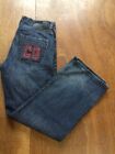 Coogi Denim Jeans Men's Size 34X34 Pocket Embroidered Graphic Straight Leg Fit