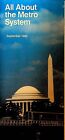 All About the Metro System Washington DC September 1986 Map & Brochure