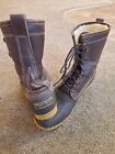 Vintage USA Bean Boots LL Bean Mens 10” Leather Sherpa Lined Size 11.5 M