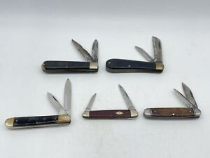 New ListingVintage DEALER LOT OF FIVE Folding Knives - KABAR, CAMCO, ULSTER, P.L. SCHMIDT