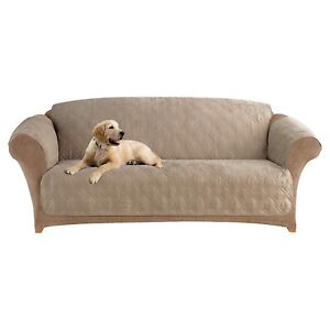 SureFit SF44895 Microfiber Sofa Quilted Furniture Throw Pet Couch Cover, Rela...