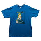 Gildan Anime Con Shirt Mens Large Blue Mermaid Graphic Print Expo Mythic Vintage