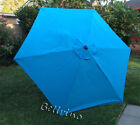 Bellrino Patio Umbrella Canopy Top Cover Replacement Lake Blue Fit 7.5 Ft 6-Ribs