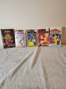 New Sealed Lot Of Disney Vhs Movies In Clam Shell Case