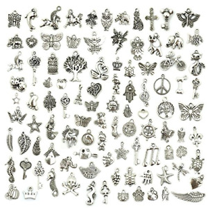 Wholesale Bulk Lots Jewelry Making Silver Charms Mixed Smooth Tibetan Silver DIY