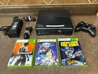 Microsoft XBOX 360 S Home Console Model 1439 With 3 Games 1 Controller No HDD
