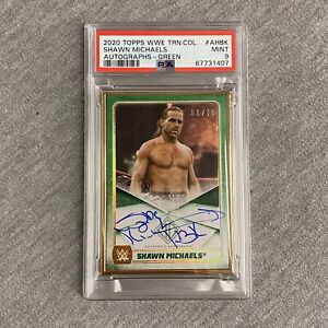 2021 Topps WWE Transcendent Collection Shawn Michaels Autographs-Green PSA 9