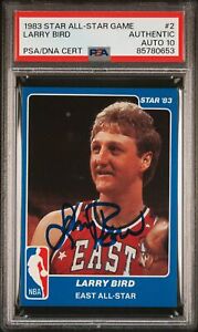 New Listing1983 Star All-Star Game Larry Bird #2 authentic PSA/DNA 10 Autograph