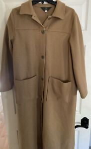 Vintage Orvis Mens Tan Trench Coat Size Small Wool - USA Made