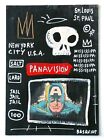 BASQUIAT -  1980s SIGNED NEO-EXPRESSIONIST ORIGINAL MIXED MEDIA PAINTING COLLAGE