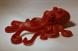 Genuine LEGO Octopus Minifigure Dark Red Ocean Animal 6240 Neon Green Eyes