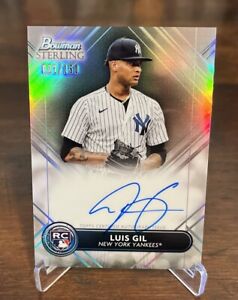 2022 Bowman Sterling Luis Gil RC Refractor Auto #/150 - New York Yankees