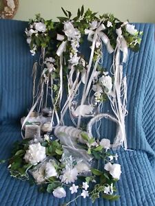 New ListingVntg Lot Wedding Floral Craft, Darice Pearl Headband,Pearls,Pins,DIY Pew Decor