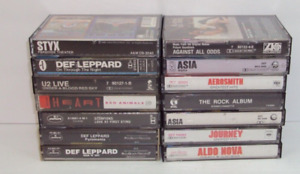 Lot of 14 Rock Music Cassettes
