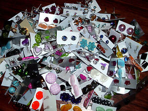 **SPECIAL OFFER ** WHOLESALE LOT STUD EARRINGS 50 PAIRS