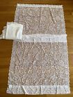 Vintage Lace Curtains Panel Set 80x37.5 Inches-white