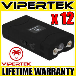 (12) VIPERTEK BLACK VTS-880 Mini Stun Gun - Wholesale Lot