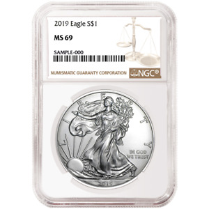 2019 $1 American Silver Eagle NGC MS69 Brown Label
